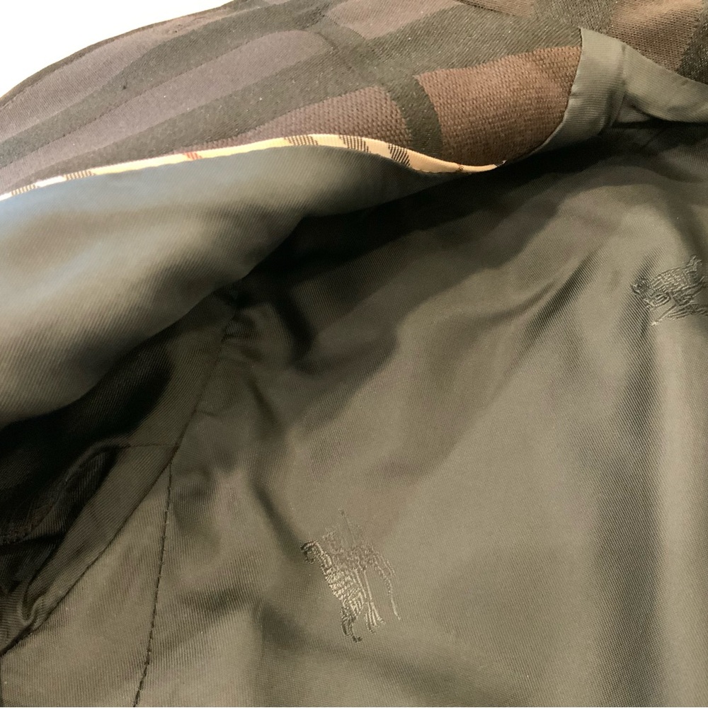Burberry Brown and Black Plaid Tailored Blazer Jacket - Picture 16 of 16